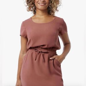 32 Degrees Rose Soft Twill Drawstring Dress Size Large NWOT 7 0475